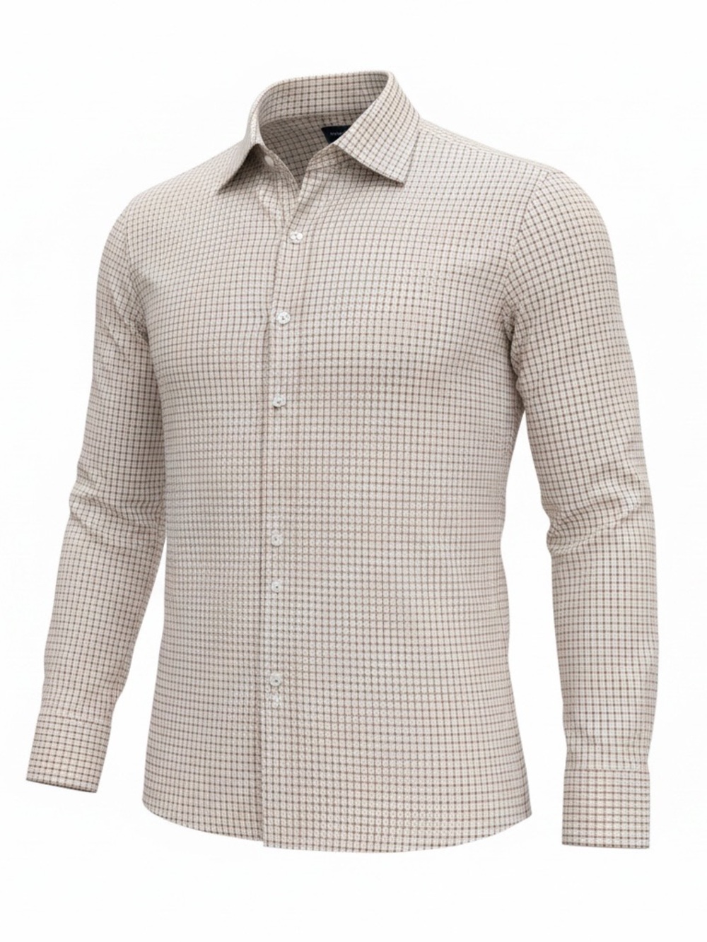 Proper Cloth Men’s 100% Cotton Orange Blue Check Dress Shirt